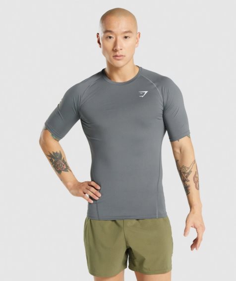 Koszulki Gymshark Element Baselayer Męskie Szare | PL 854HDE